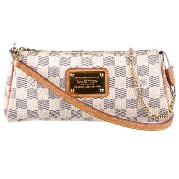 Louis Vuitton DAMIER AZUR EVA Pochette with leather strap - Picture 2 of 16